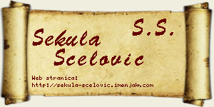 Sekula Šćelović vizit kartica